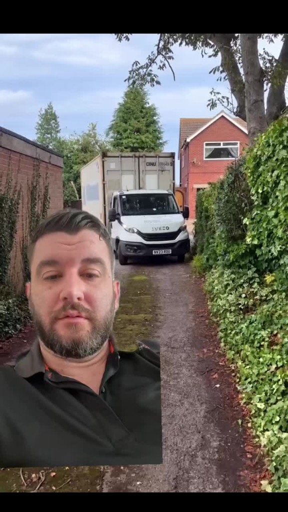 James explaining delivery access at a narrow lane